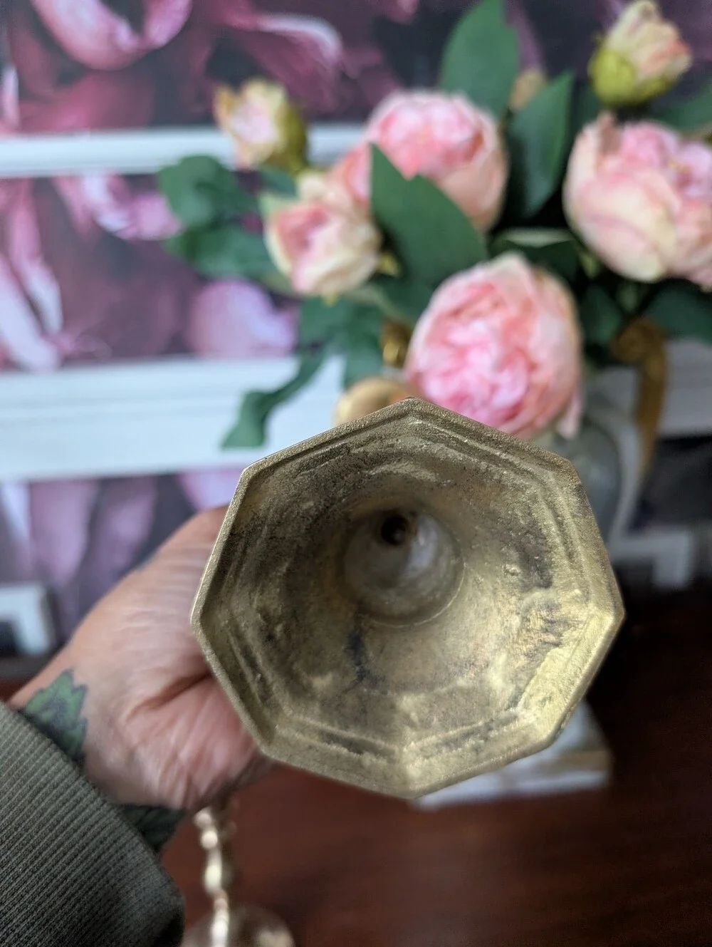 Vintage, mismatched, Solid Brass Classic Design Candle holders, Made in India